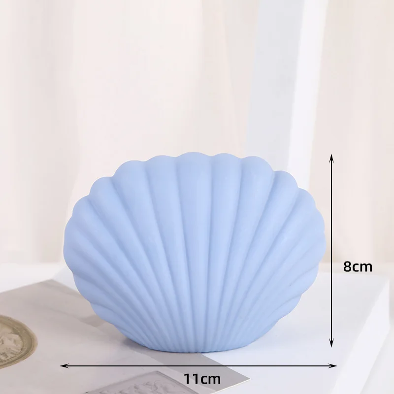 Piccola luce notturna smaltata a conchiglia decorazione da tavolo Pat Light