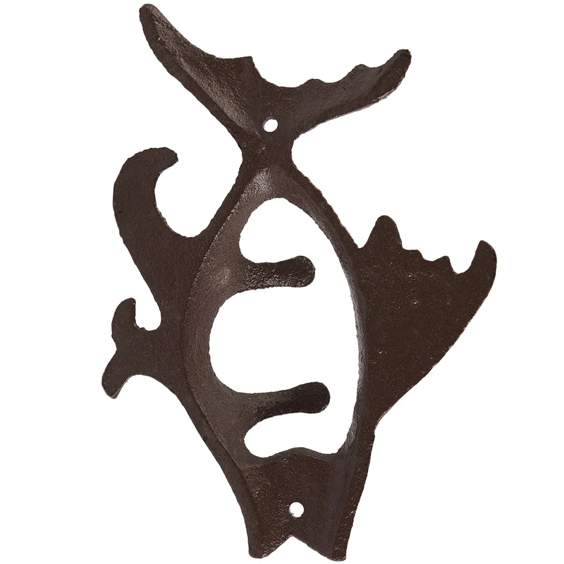 ABWR-3X poisson avec deux crochets série océan crochet mural en fonte support mural porte-serviettes crochet pour chapeau, clé, manteaux