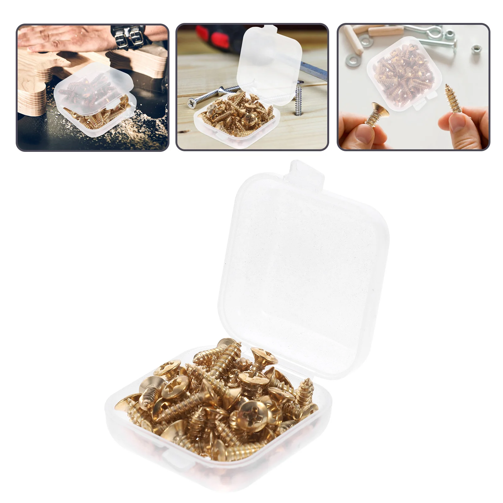 

50 Pcs Bass Panel Fixator Electric Guitar Pickguard Screws Pickup Mounting Golden Iron Accessories Parts