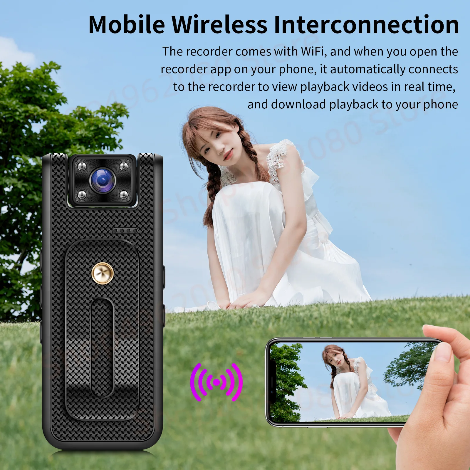 2025 nouvelle caméra de sport HD 1080P portable à clipser WIFI/réception directe 5H vidéo écran IPS enregistreur d'application de Police Vision nocturne IR