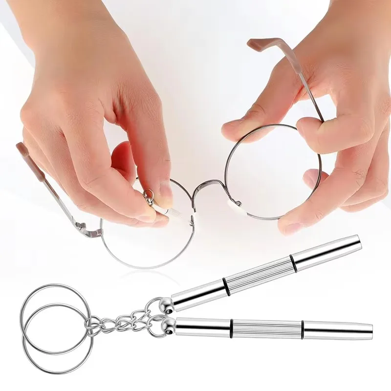 3-18Pcs Glasses Screwdriver Eyeglass Screwdriver Watch Repair Kit With Keychain Portable Hand Tools Precision Screwdriver Tools