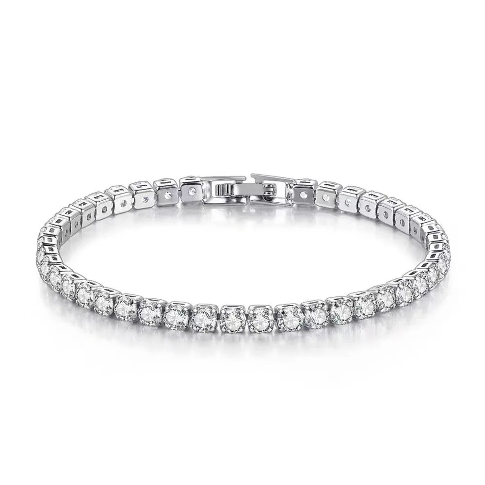 Vehong-Bracelet en argent regardé S925 avec balle de tennis pour femme