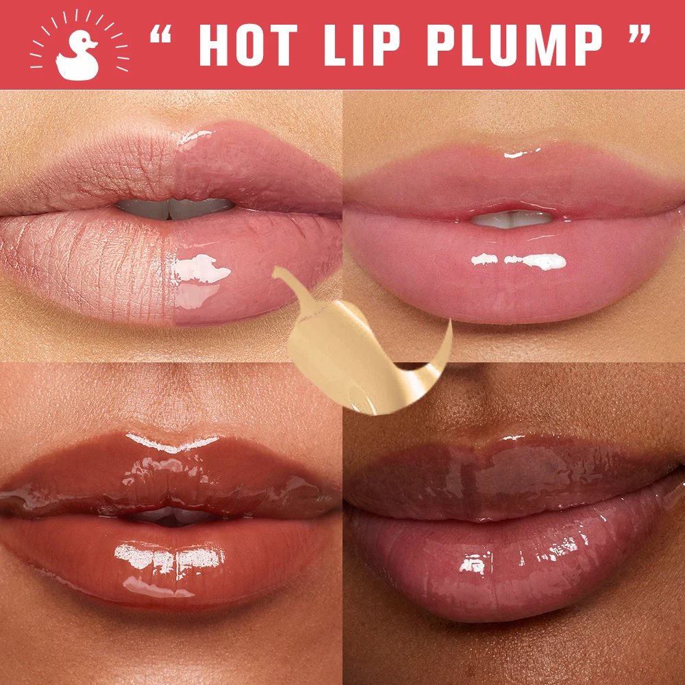 Lakerain Lip Glaze Rozświetlający Błyszczyk do Ust Długotrwały Nawilżający Ekstrakt z Korzenia Imbiru Tekstura Błyszczyka Efekt Gorącego Powiększenia Ust