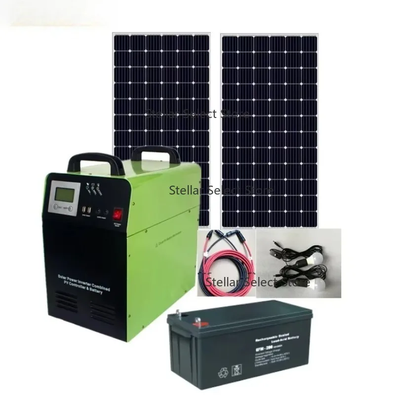 Solar  Emergency Battery 12V 86Ah 1KW Outdoors Camping Inverter USB RV Camper Lithium LiFePO4 AC DC Power Station