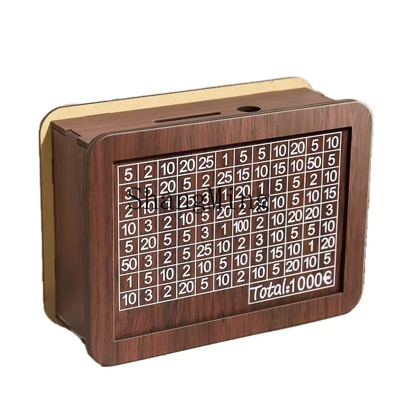 

DSA wooden digital piggy bank can only come in and out, retro piggy bank creative large