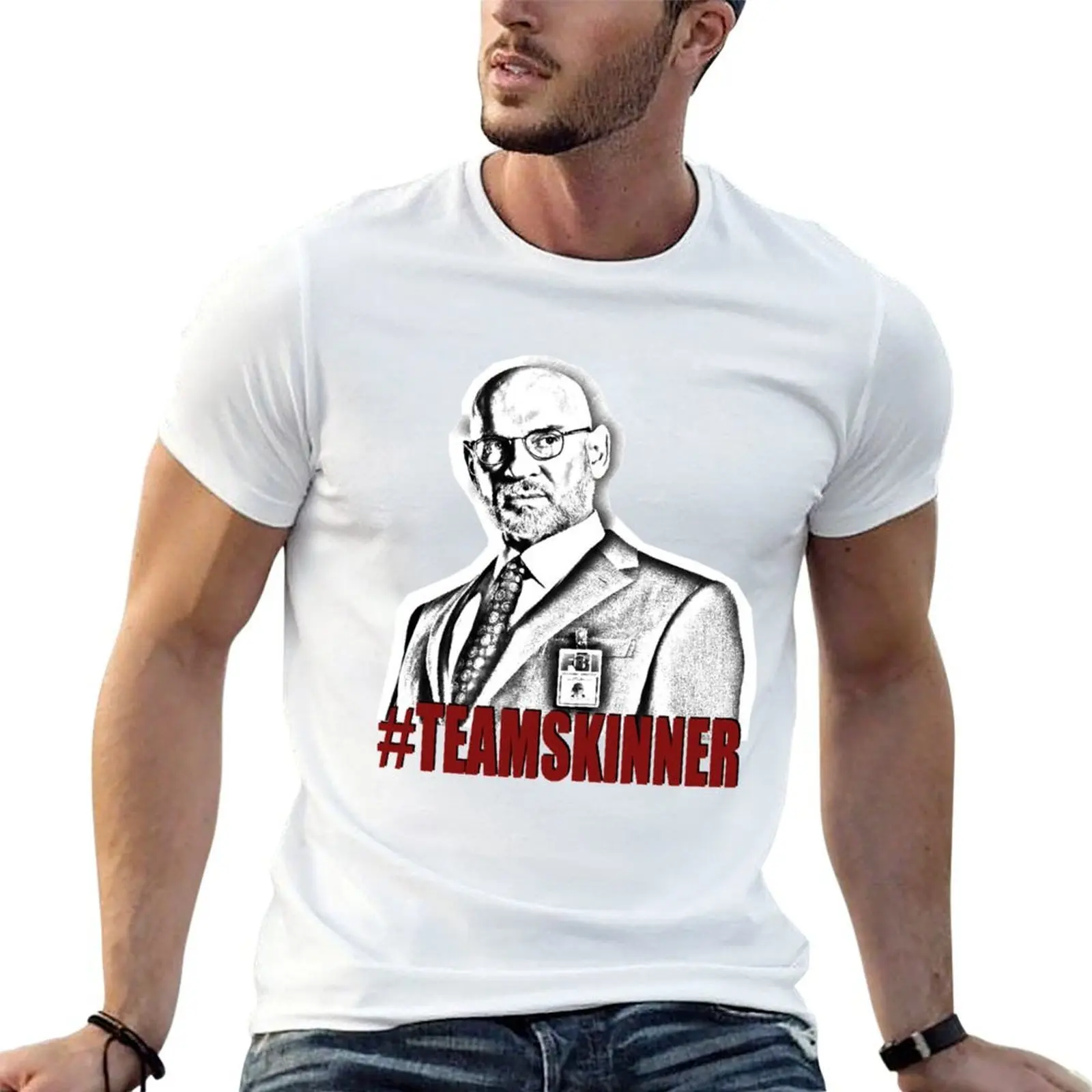 The X-Files Walter Skinner Sketch T-Shirt Durable Work Wear T-Shirt