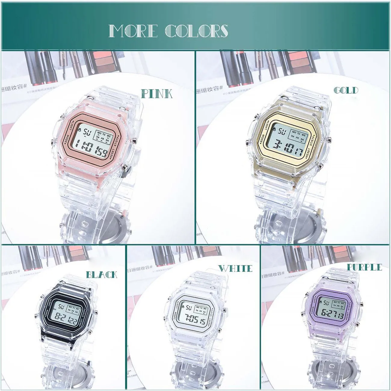 relogio masculino Men Women Watches Transparent Digital Sport Lover\'s Gift Children Kid\'s Wristwatch Female Clock Specification