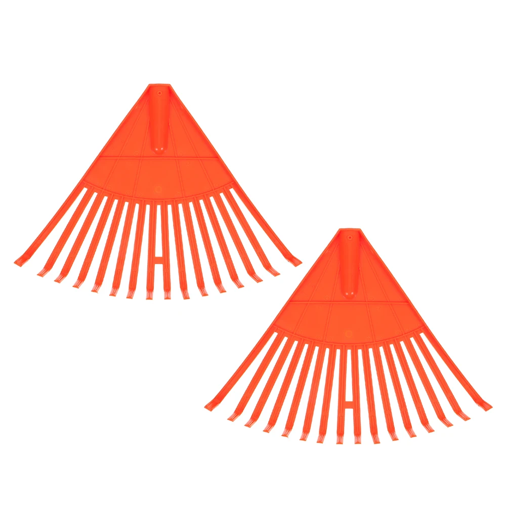 

2Pcs Strong Construction Plastic Rake For Leaves Garden Leaf Rake Shrub Rake Weeding Transplanting Tool