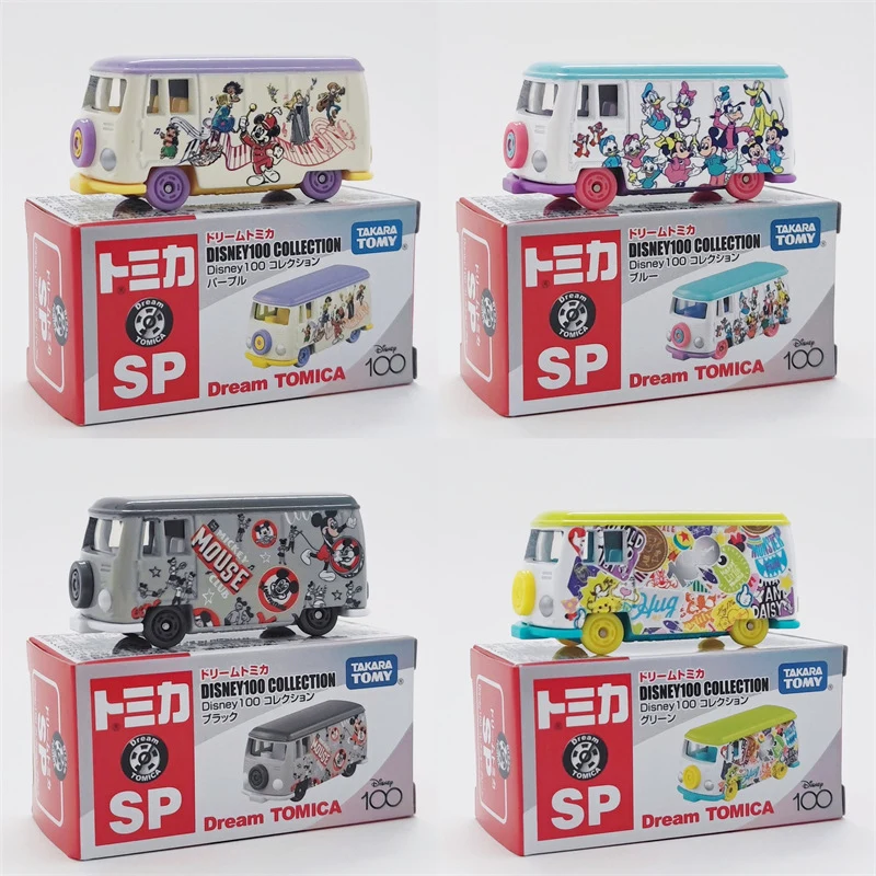 Takara Tomy Dieam Tomica Disney 100 Collection Diecast Miniature Scale Mickey Mouse Cute Bus Car Vehicle Model Children Toy Gift