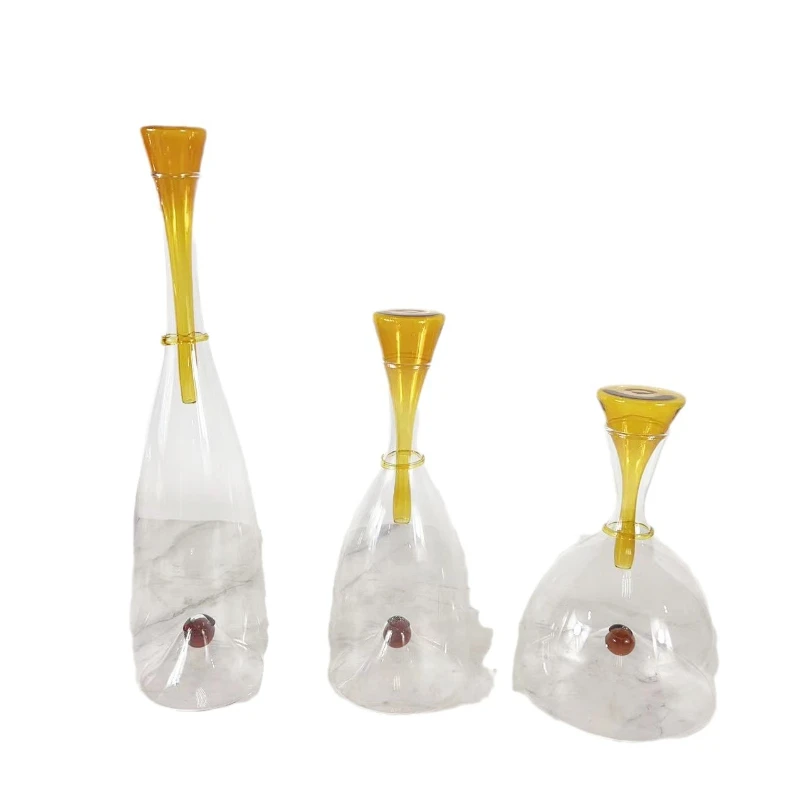 

Modern brown blue glass kettle water glass wine jug wine set