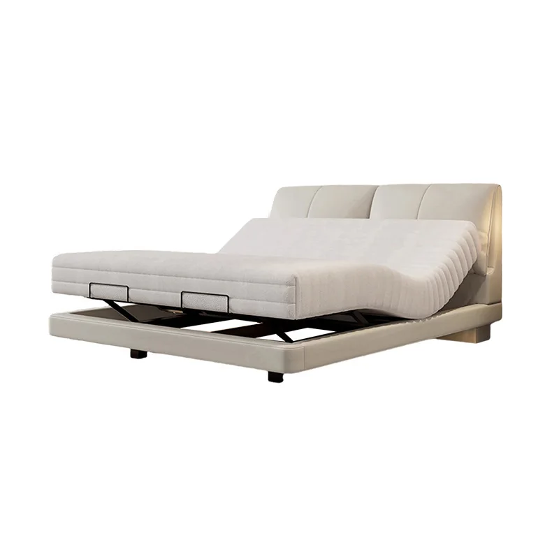 

Leather smart bed electric liftable automatic multi-functional massage bed