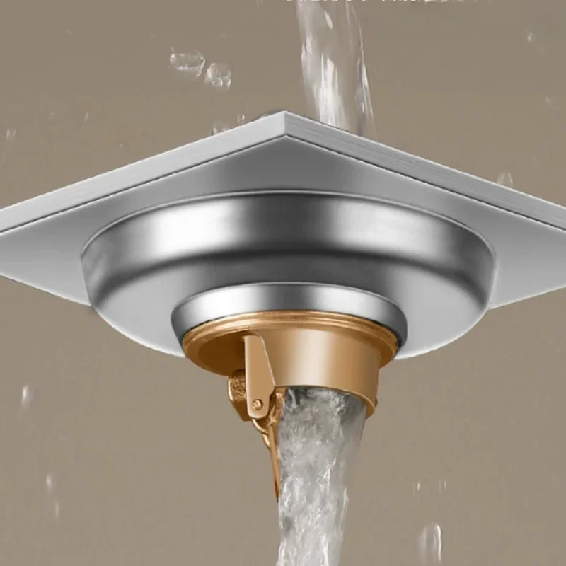 Bathroom shower floor drain made of 304 stainless steel material, kitchen square anti odor floor drain