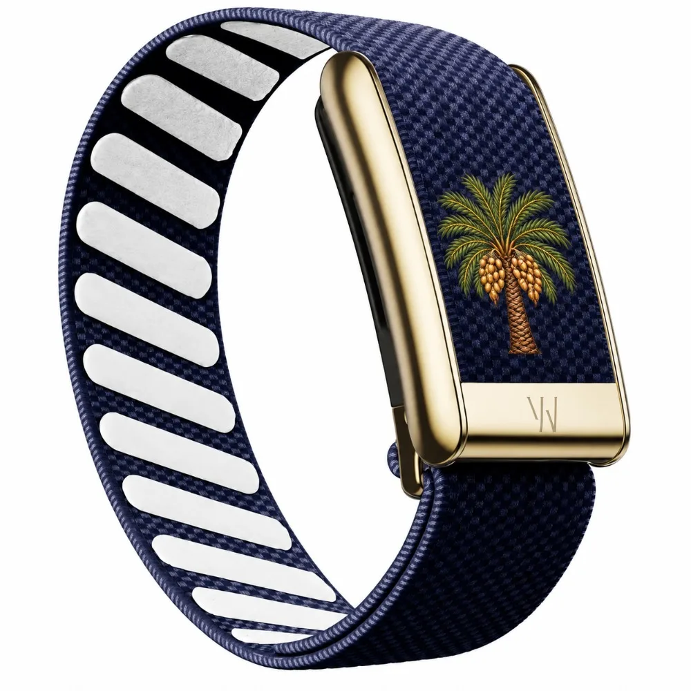 Compatible with WHOOP 5.0 MG Tropical Palm Tree Pattern Nylon Woven Fitness Replacement Wristband
