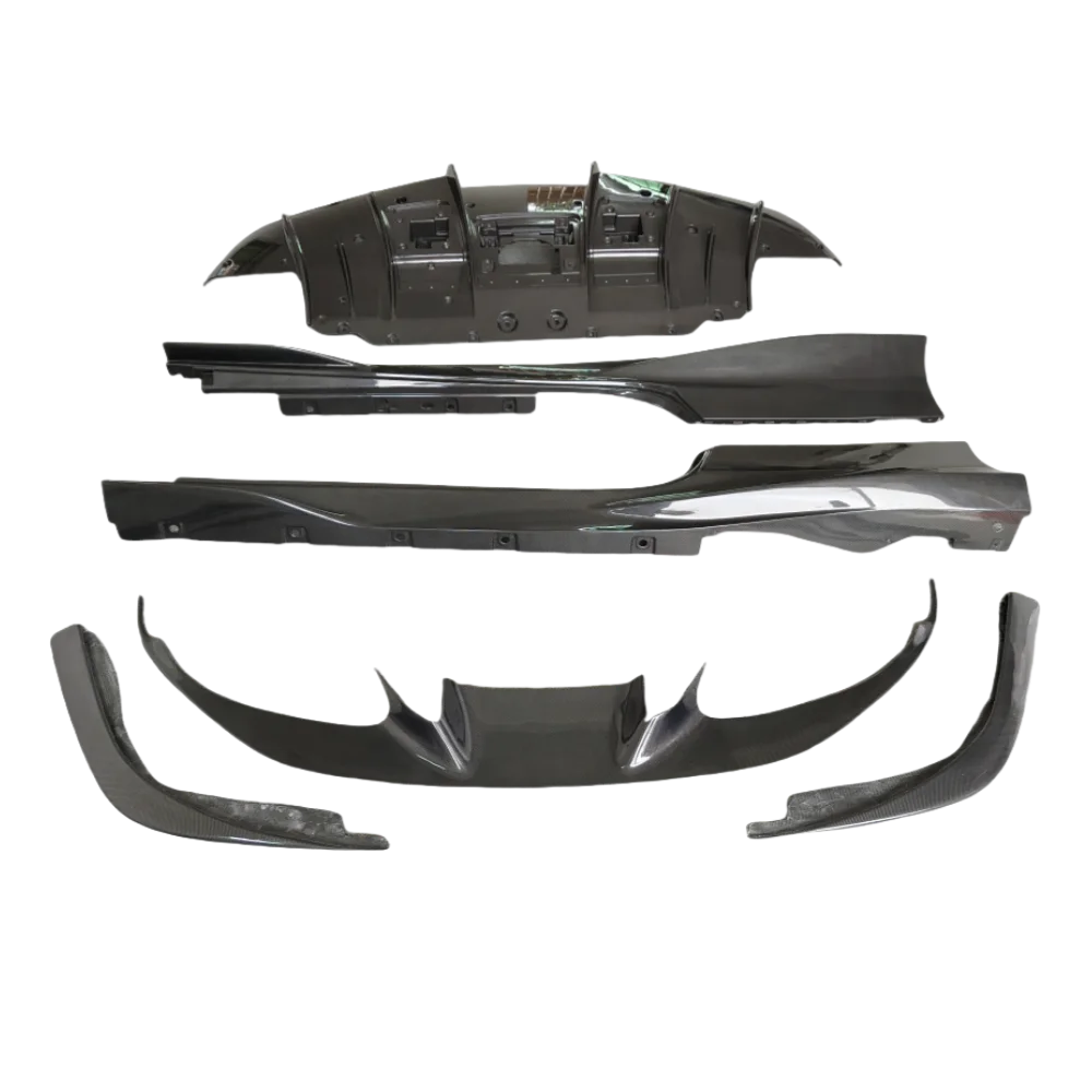New for Ferrari F8 Body Kit OEM-Dry Carbon Fiber Upgrade Front Bumper Lower Lip Side Skirt Rear Diffuser Spoiler
