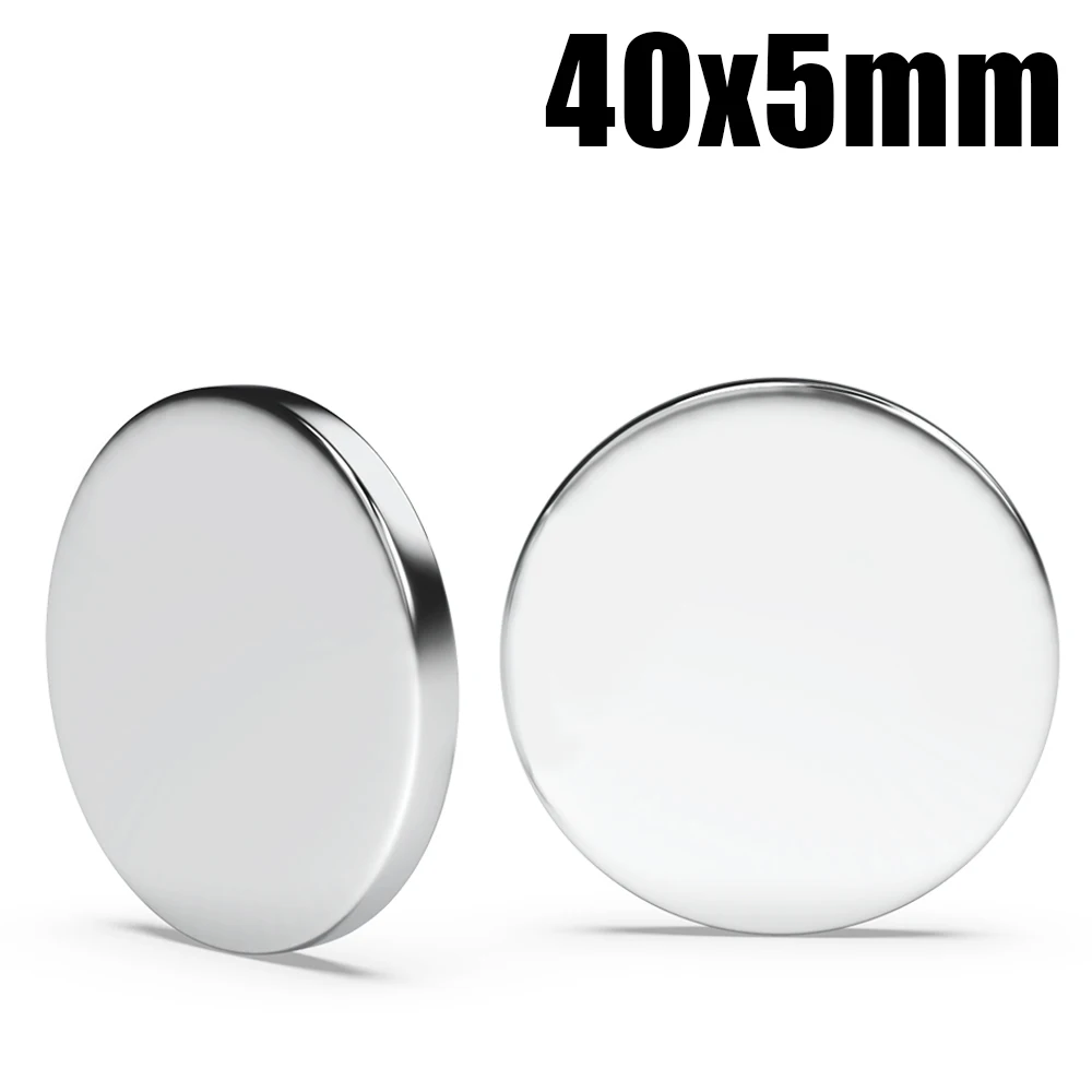 

2/5/10Pcs 40x5 Super Strong Magnet 40mm X 5mm Round Magnetic NdFeB Neodymium magnet N35 Powerful Disc imanes 40*5
