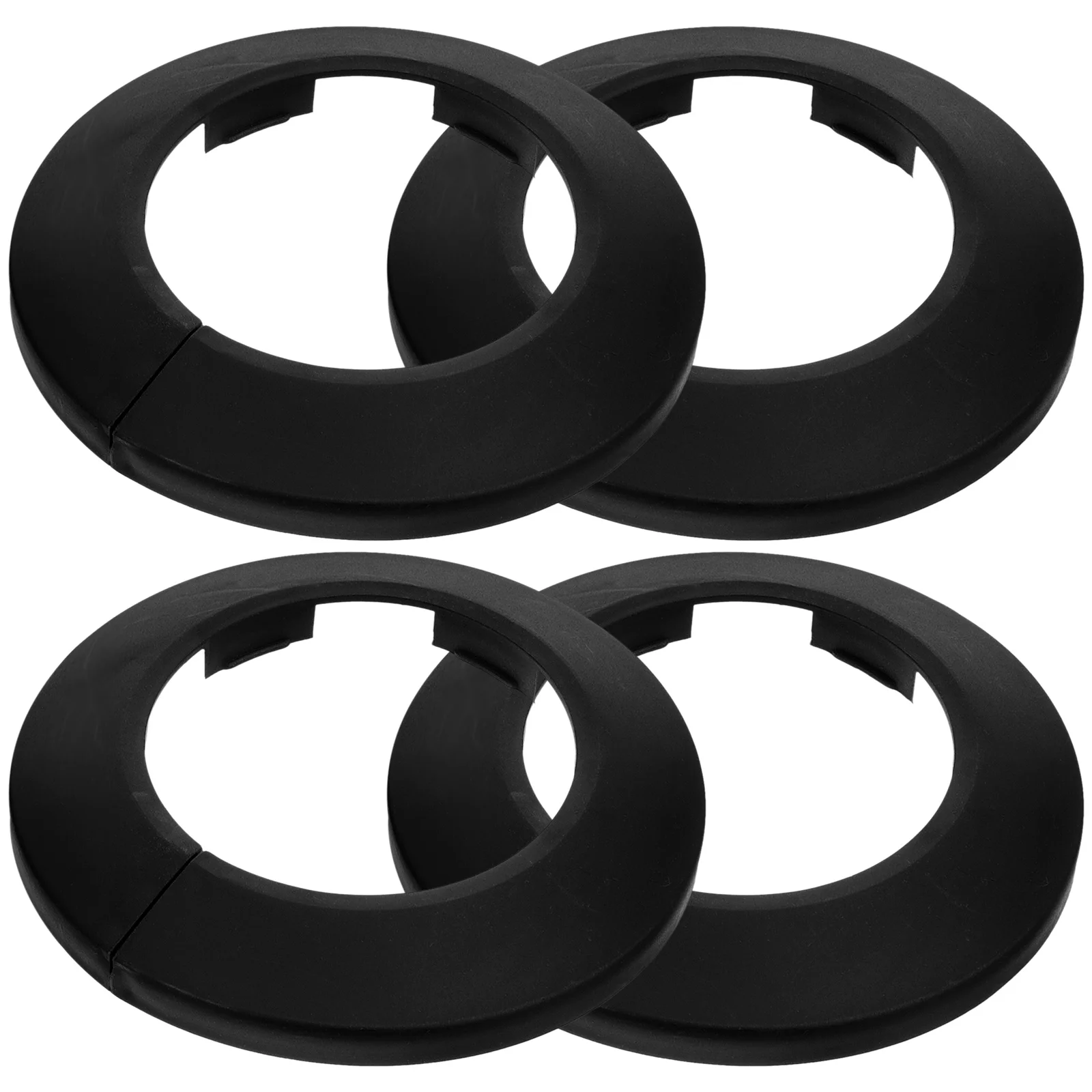 

4pcs PVC Pipe Decorative Covers for Heating Water Pipes Fire Wall Holes Durable Plastic Shower Flange Rings Plumbing Plates