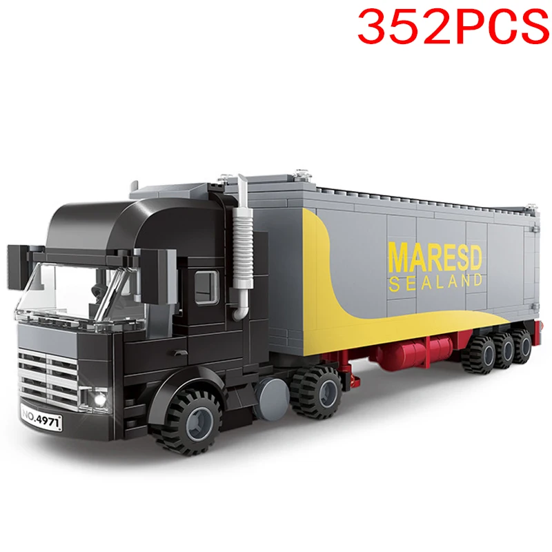 2022 City Speed Formula Transporter Bricks Big Cargo Truck Blocks Building Car Figures Set Vehicle Model Childrens Toys Gift