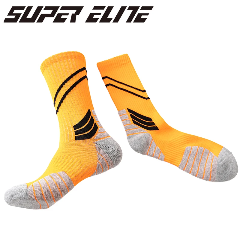 Professional Elite Cycling Socks Mens Thicker Stocking Sweat-Absorbent Basketball Socks Sports Socks Football Skateboard Socks