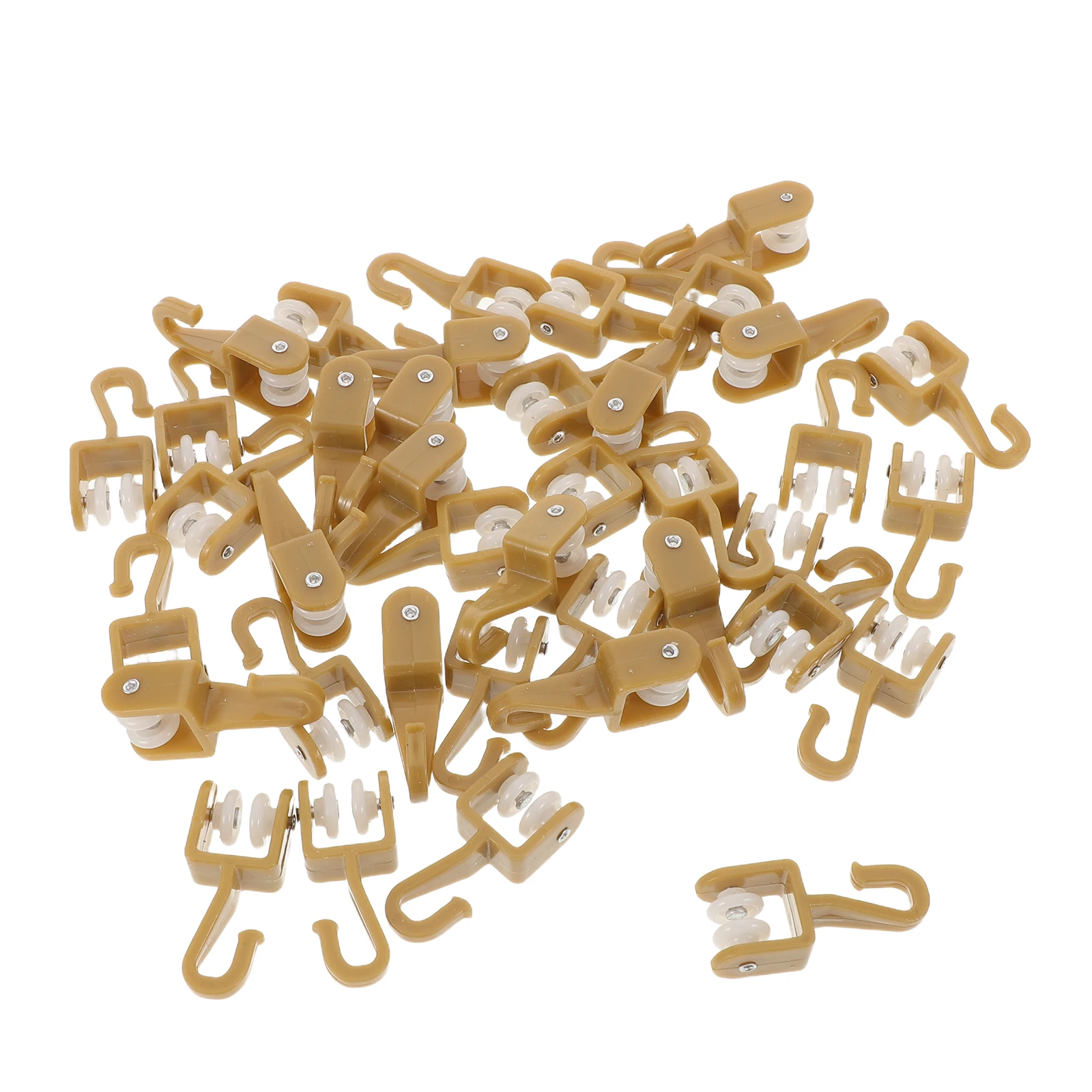 50 قطعة ستارة المسار الأسطوانة الطائرات الشراعية البلاستيك التوأم عجلات الناقل السنانير كتم الملحقات السلس مزلق لمسار السكك الحديدية الستائر #6