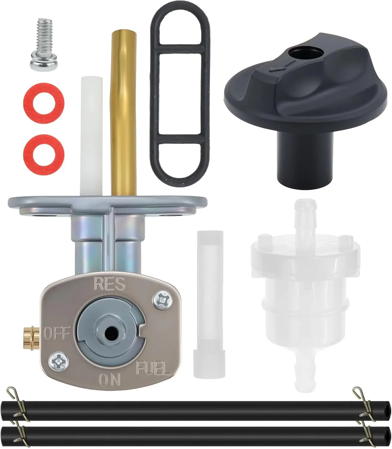 Fuel Shut Off Valve Petcock Switch Fit for Arctic Cat 250 300 400 500 2x4 4X4 ATV Fuel Tank Replace 0470-365