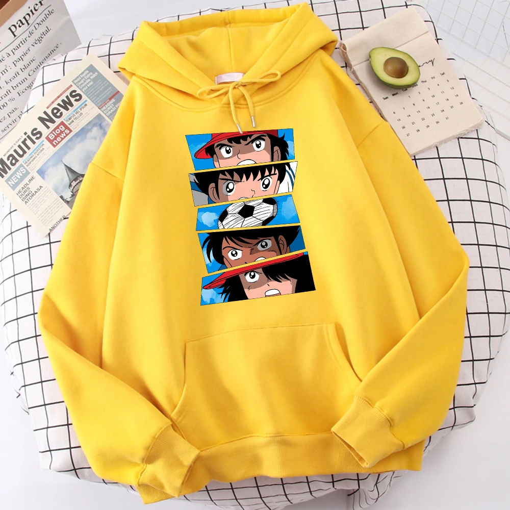 Captain Tsubasa Taro Misaki Prints Sweatshirt O-Neck Hoodie Casual Oversize Soft Tracksuit Male Hip Hop Fleece Hooded Cartoons