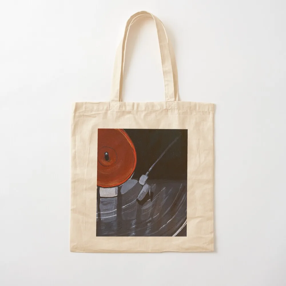 Vinyl Record Painting Tote Bag custom tote bag large size bags Beach bag Eco