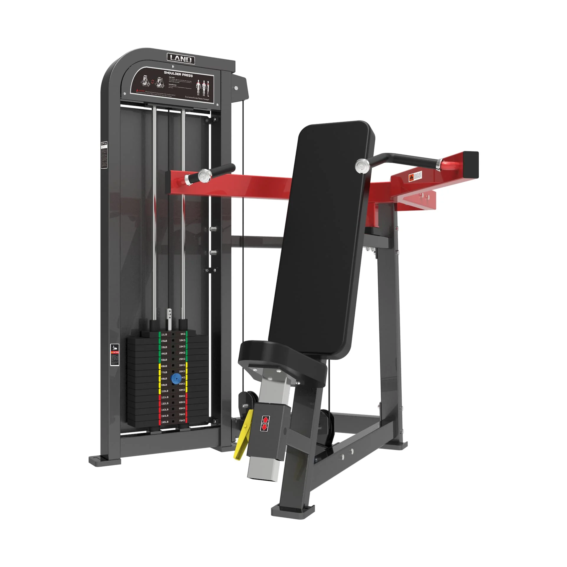 

Commercial Gym Equipment Seated Shoulder Press Pin Loaded Chest Machine LAND FITNESS
