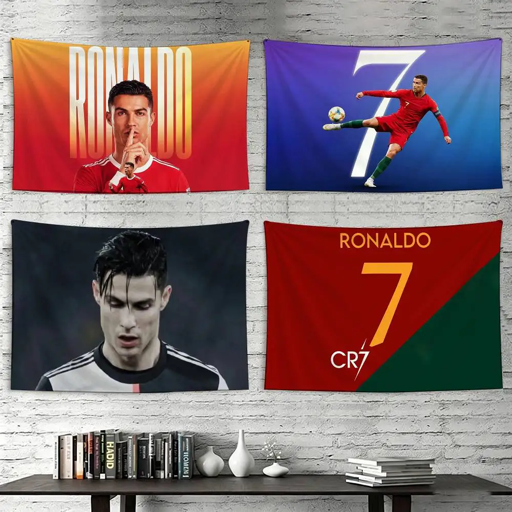 

Football C-ristiano R-onaldo Flags Wall Hanging Tapestry Outdoor Garage Room Decorative flag Background Blanket