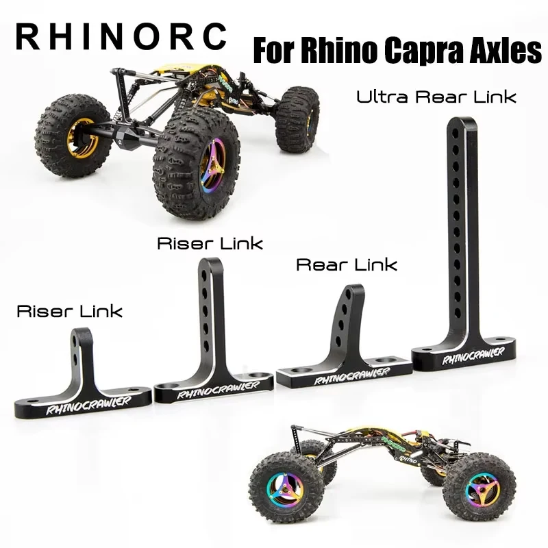 Rhino CU07 CU06 Capra Axles CNC Riser Ultra Rear Link Upgrade Kit RC Car Parts Toys