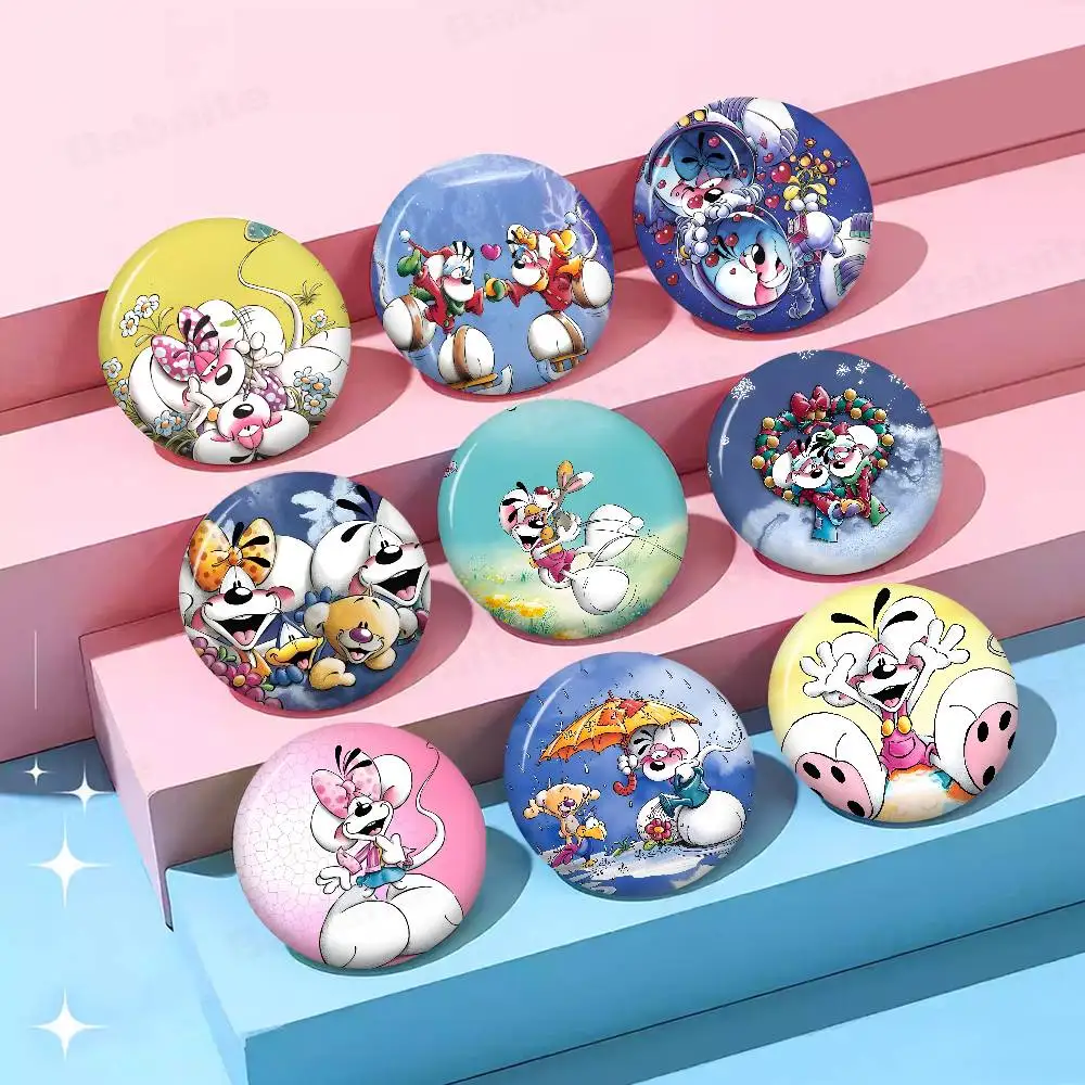 Cartoon D-Diddl Classic Creative Tinplate Soft Button Pins Animal Icon Brooch Lapel Backpack Badge Accessories Pin