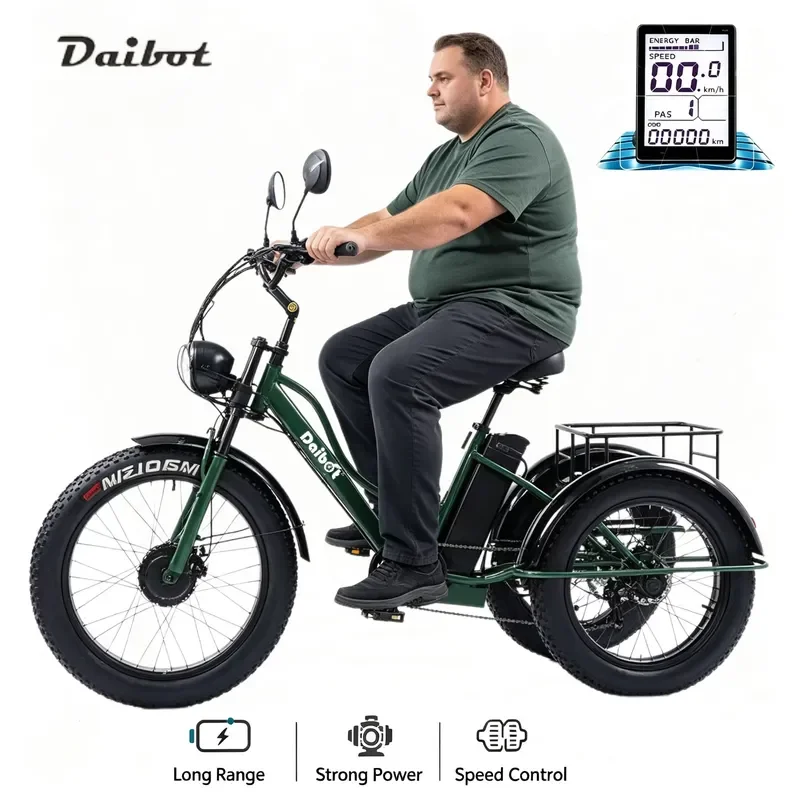 STROVAN  Lightweight Foldable 3 Wheel Mobility Tricycle Detachable Battery Prebuilt for Seniors Disabled US Local