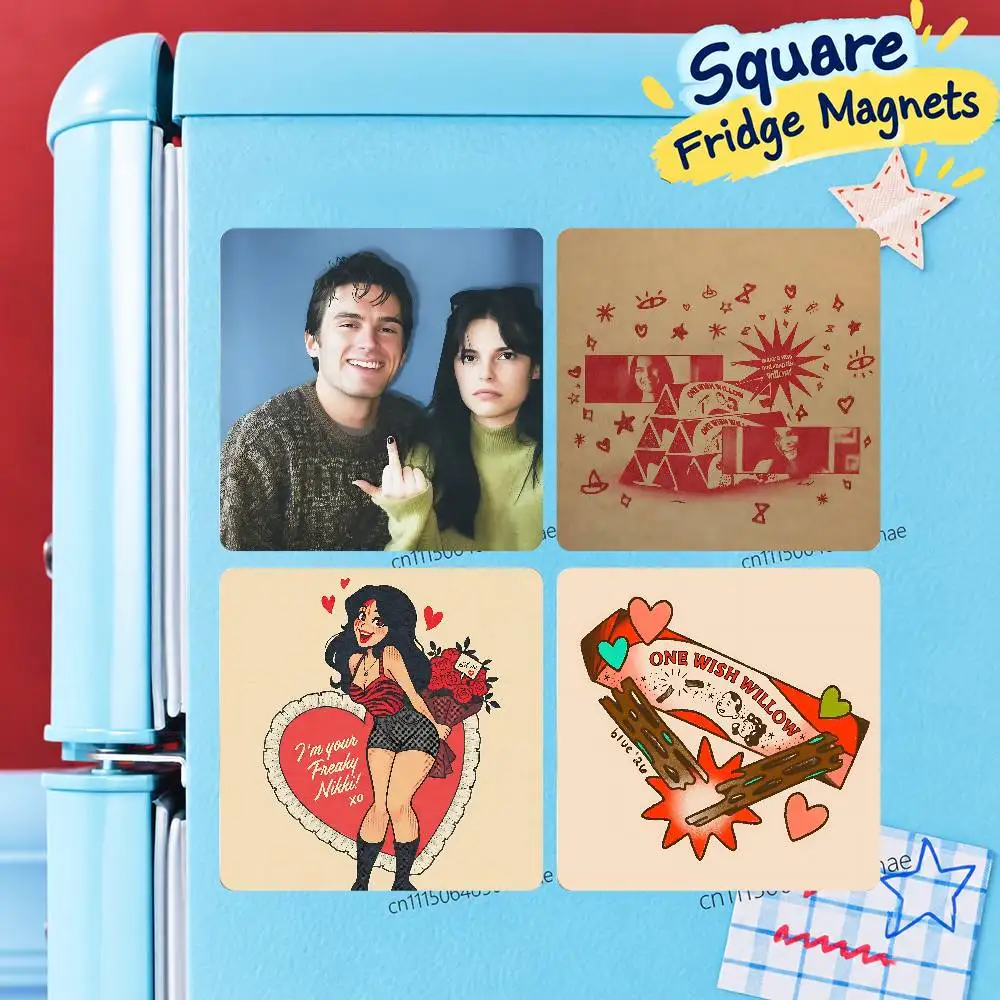 FOR Obsession Nikki 5x5cm Square Fridge Magnet Custom Pattern Waterproof Magnetic Sticker for Kitchen Decor Souvenir
