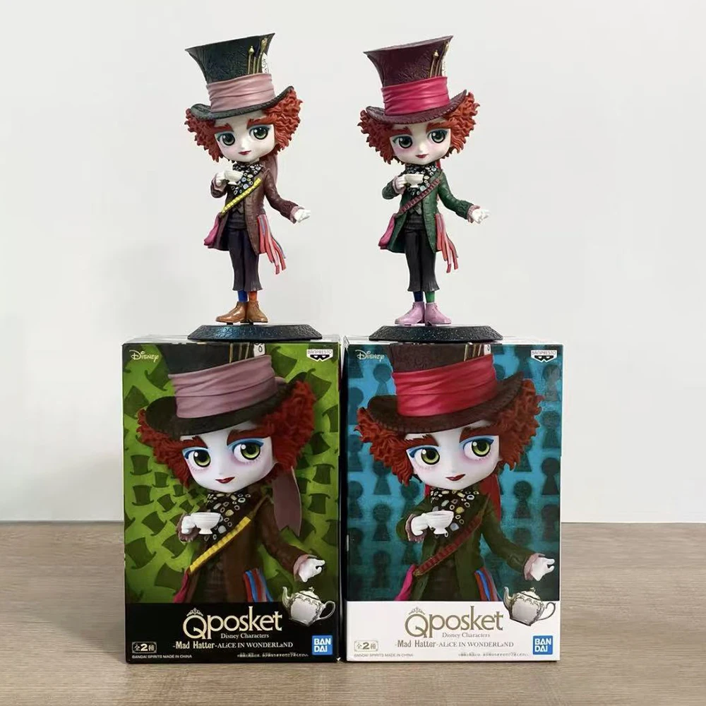 100% Original in Stock Bandai Spirits Banpresto Q Posket Q Posket Disney Characters Alice in Wonderland (2010) Mad Hatter Model