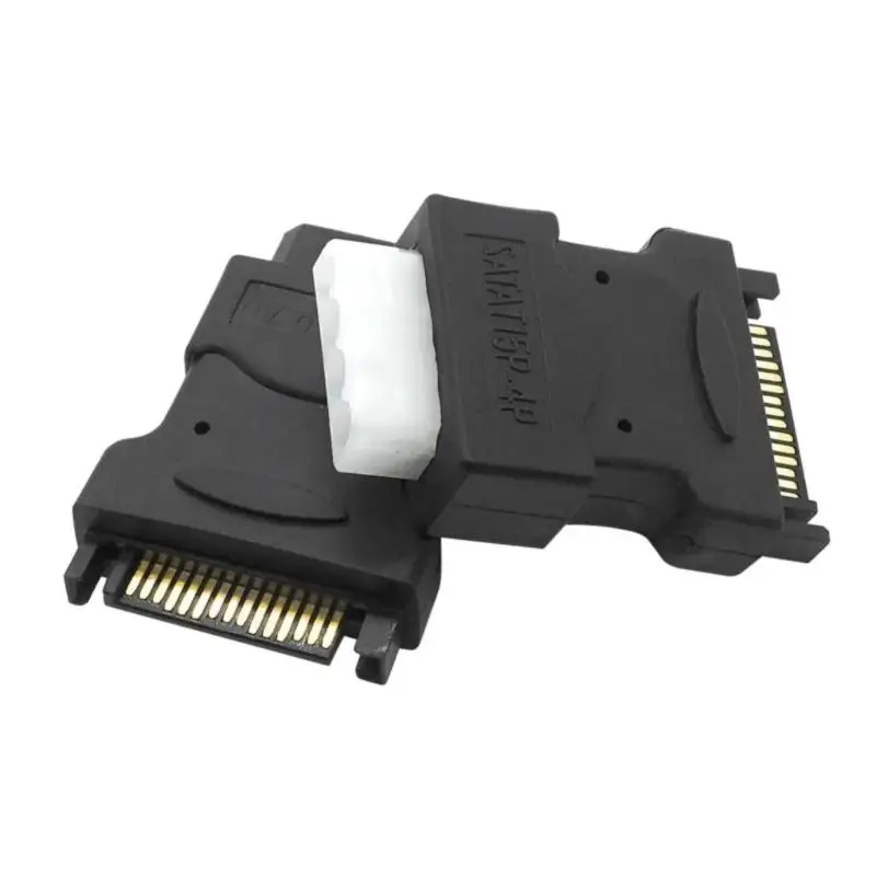 652F Small SATAs to IDE Power Connectors with ABS Construction for Space Saving Computer Setups