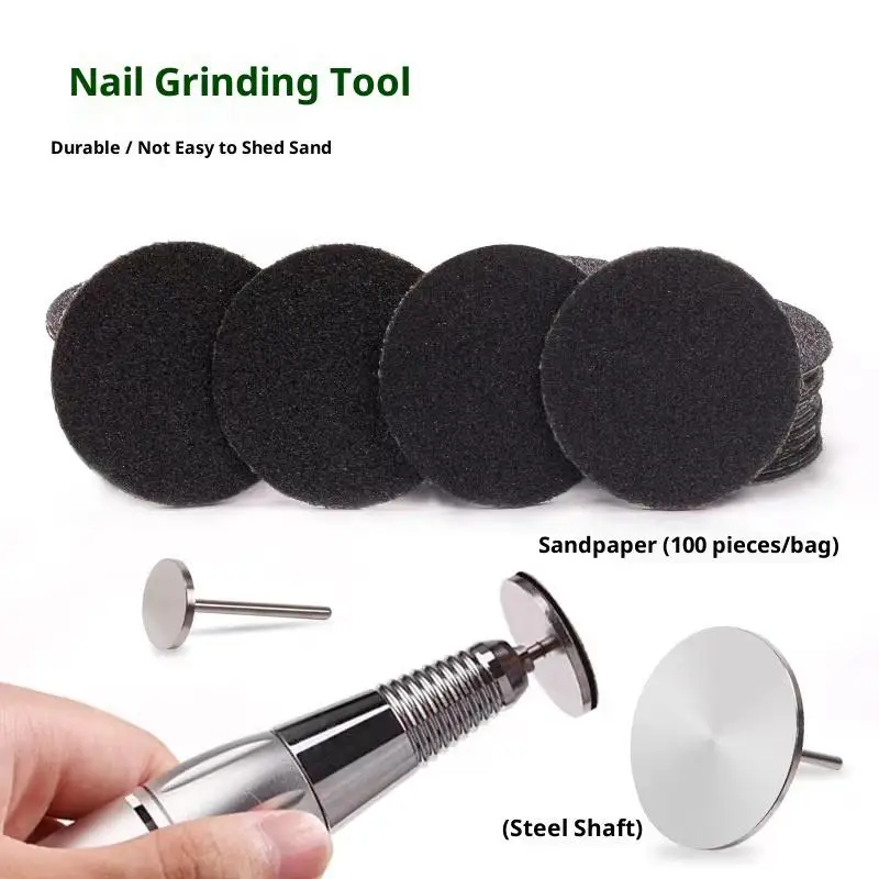 Papel de lija reemplazable de 25/35mm, herramientas de manicura y pedicura, disco de 3/32 pulgadas para eliminar la piel muerta del pie, disco de papel de lija