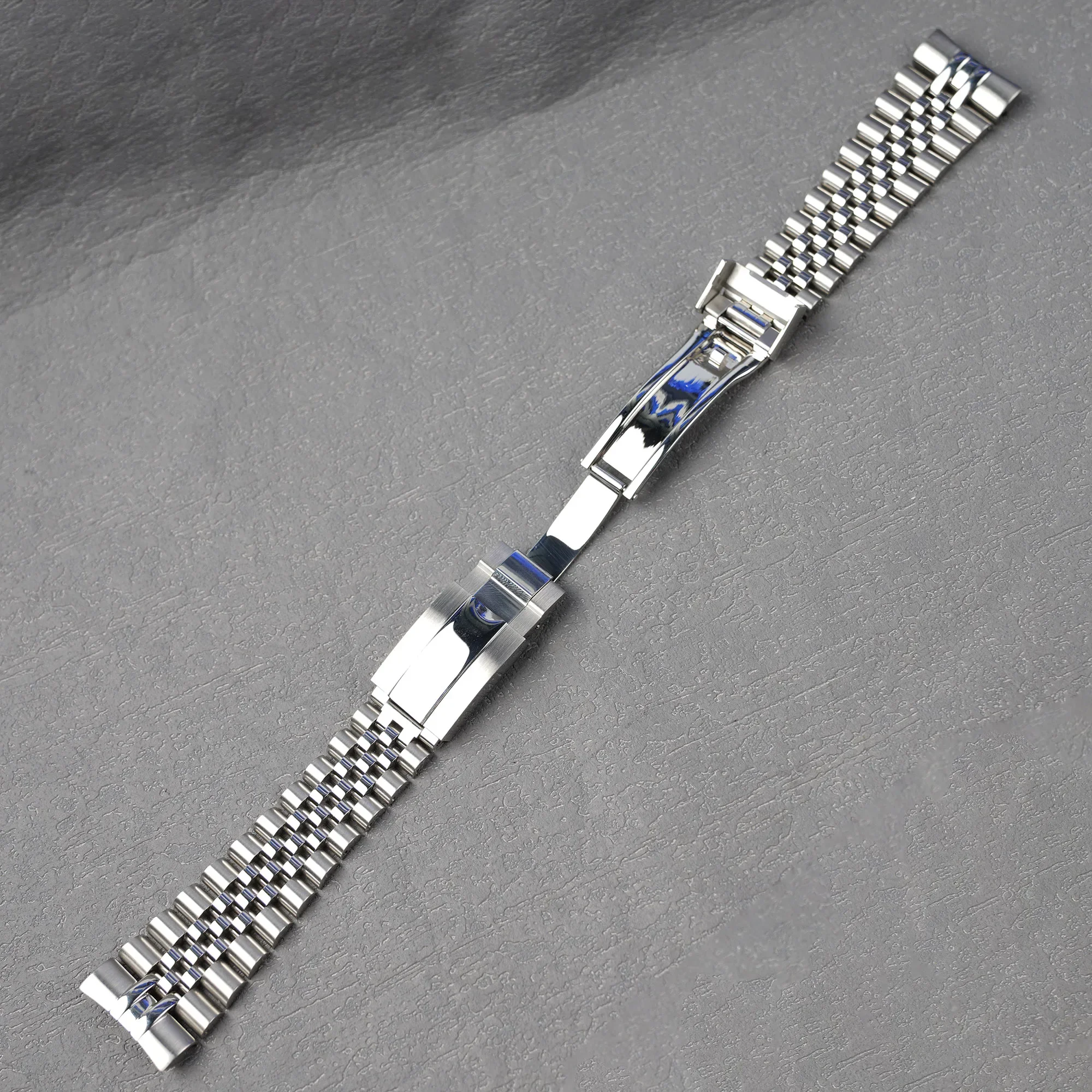 Rolamy 22mm Jubilee Watchband For Seiko Prospex King Turtle SRPE03 SRPE39 Solid CurvedEnd StainlessSteel Strap Custom Order Link