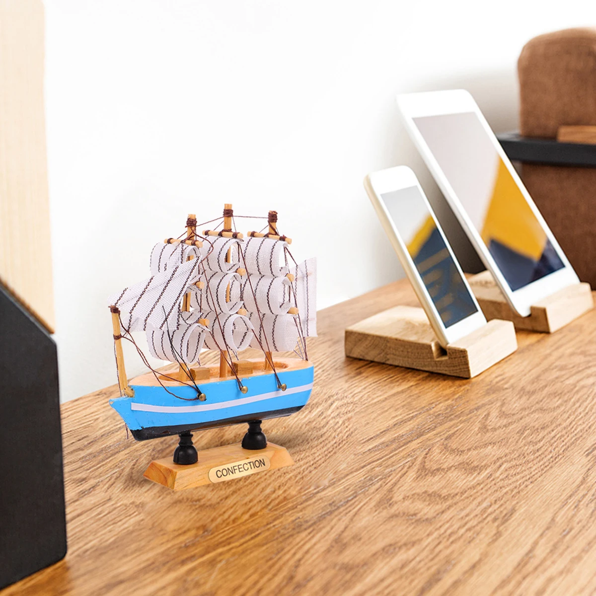 

Sailing Cake Decoration Home Ornament Craft Ornaments Wood Sailboat Decorations