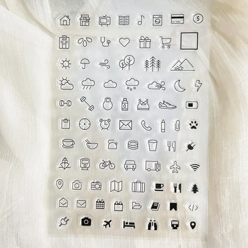 small objects daily things clear stamp Transparent Silicone Stamp For Scrapbooking Photo Album Decoration seal stamp