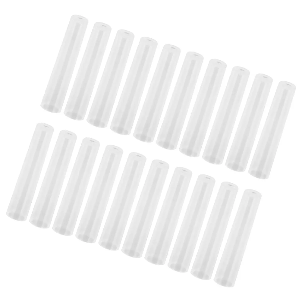 

20pcs Pencil Protectors Clear Plastic Caps Kids Lightweight Desk School Supplies Vibrant Tip Covers Extenders Safety Stationery