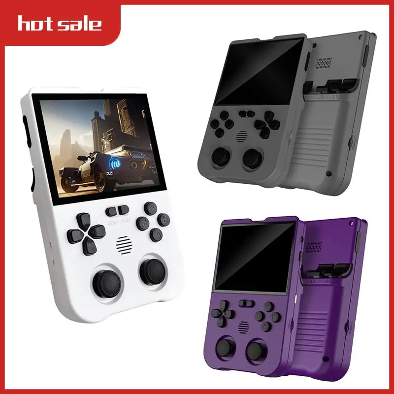 

XU10 Game Console 3.5 Inch IPS Screen 64G Arcade Retro Dual Joystick 3D Game Player RK3326S 64-Bit 3000Mah White Durable