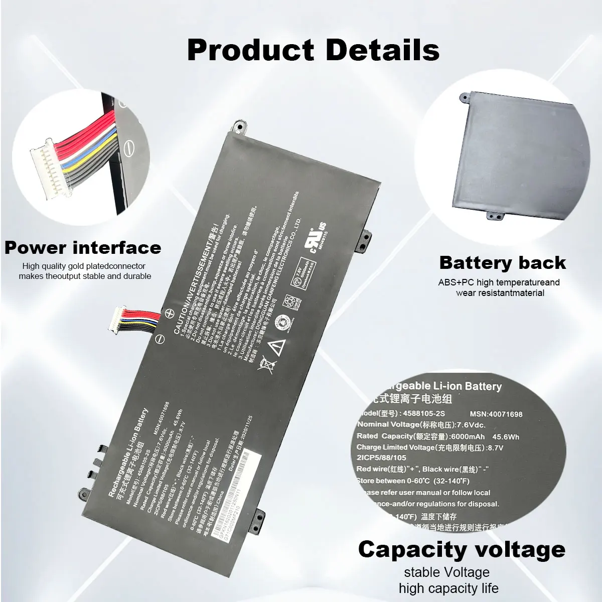 DXT NEW Laptop Battery 4588105-2S For For Akoya E15403 30026724 30026726 30026727 30027586 4588106-2S