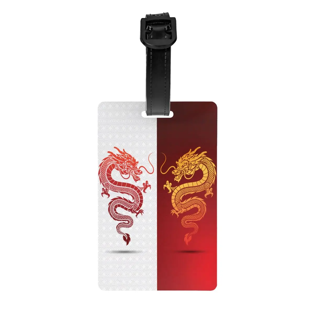 Asian Tradition Dragon Totem Luggage Tags for Suitcases Funny Mythology Baggage Tags Privacy Cover Name ID Card