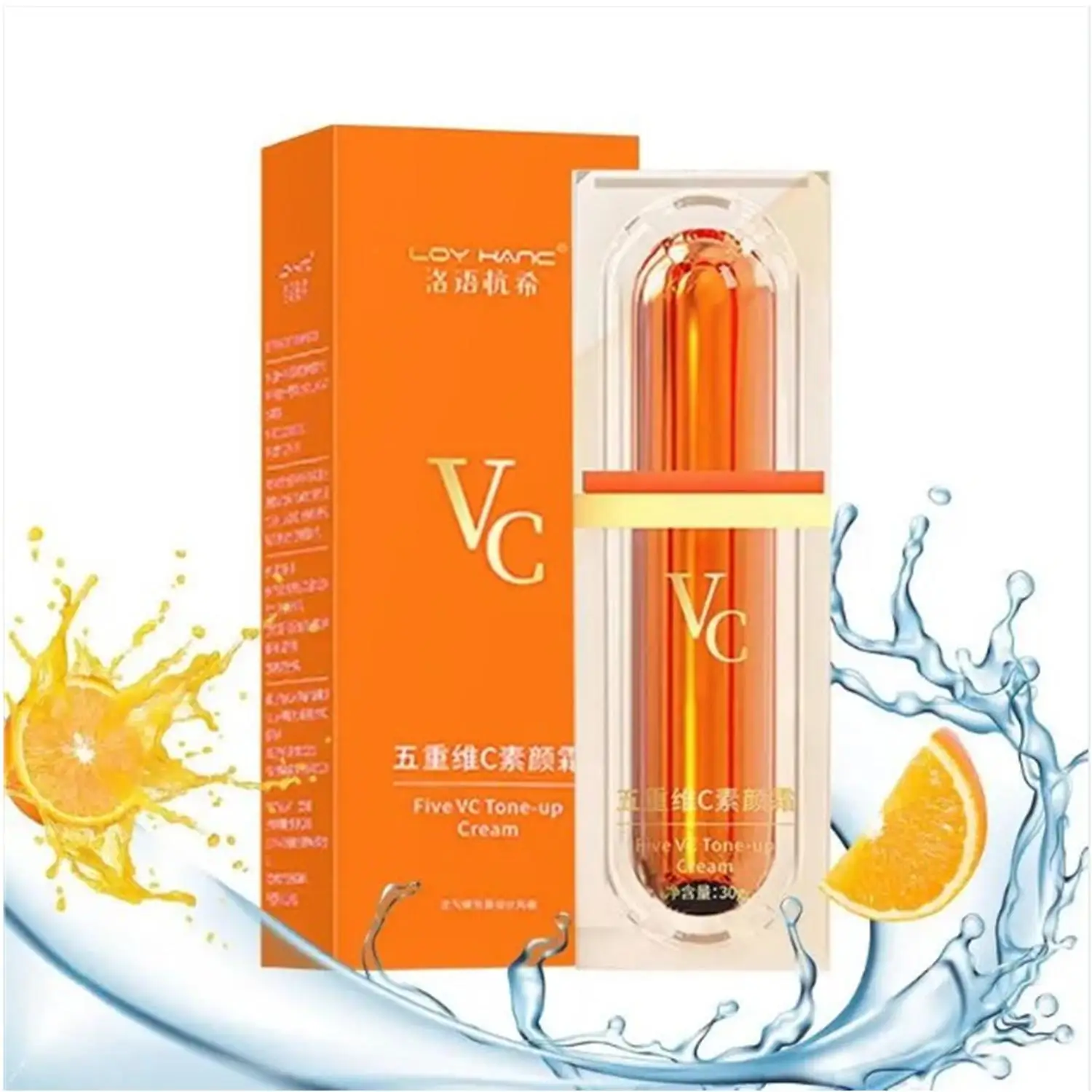 Five Vitamin C Tone-up Cream 30g VC Whitening Brightening Concealer Natural Moisturizing Lazy Makeup Cream Cosmetic Dropshipping