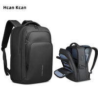 HcanKcan Multi-pocket Business Backpack Waterproof 17.3'' Laptop Bag Multifunctional Large Capacity Travel Backpack Work Daypack