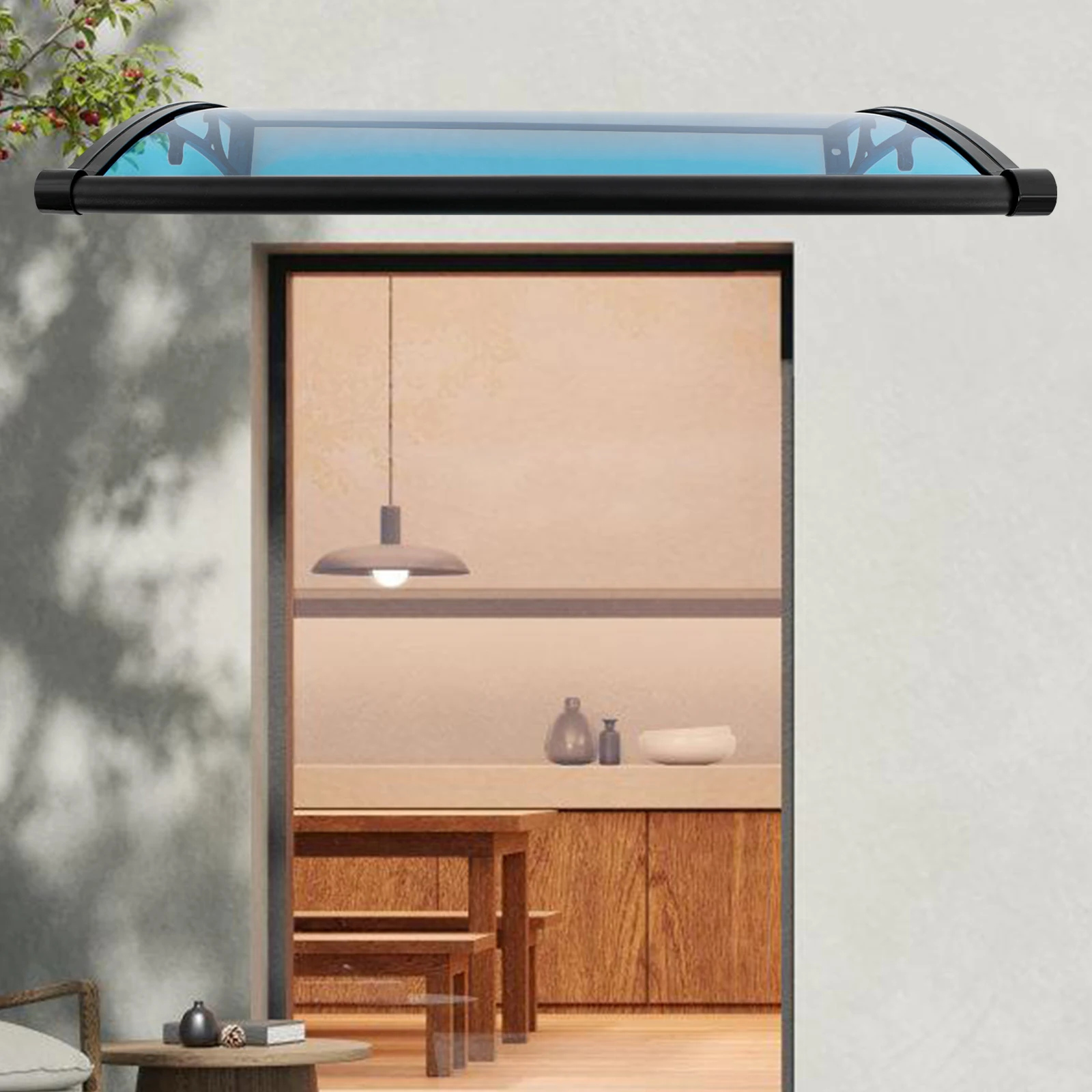 

Навес для окон и дверей с дренажным желобом, 60x100 см, солнцезащитный тент для патио, водонепроницаемый навес для защиты от непогоды