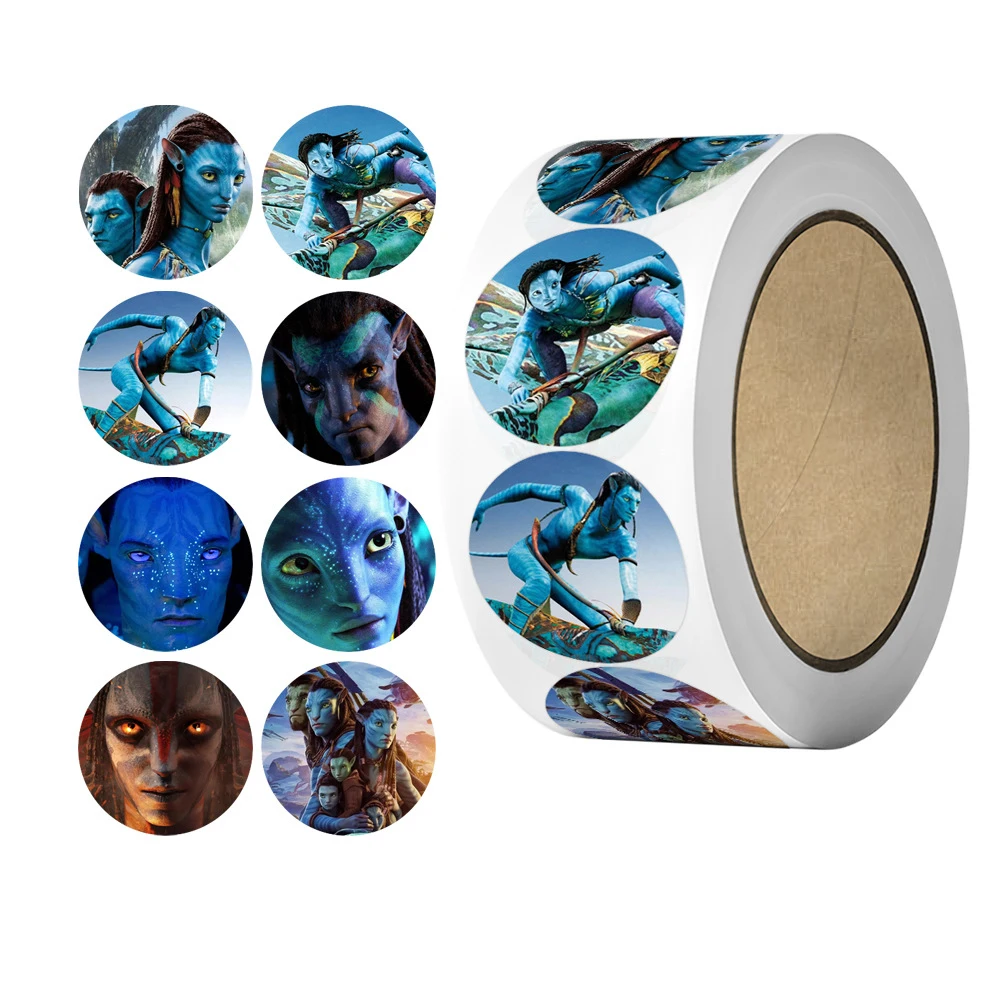 

500 шт./рулон, мультяшные наклейки по мотивам фильма Disney «Аватар: Война стихий», наклейки-пломбы, для блокнотов, багажа, телефонов, наградные стикеры, подарки