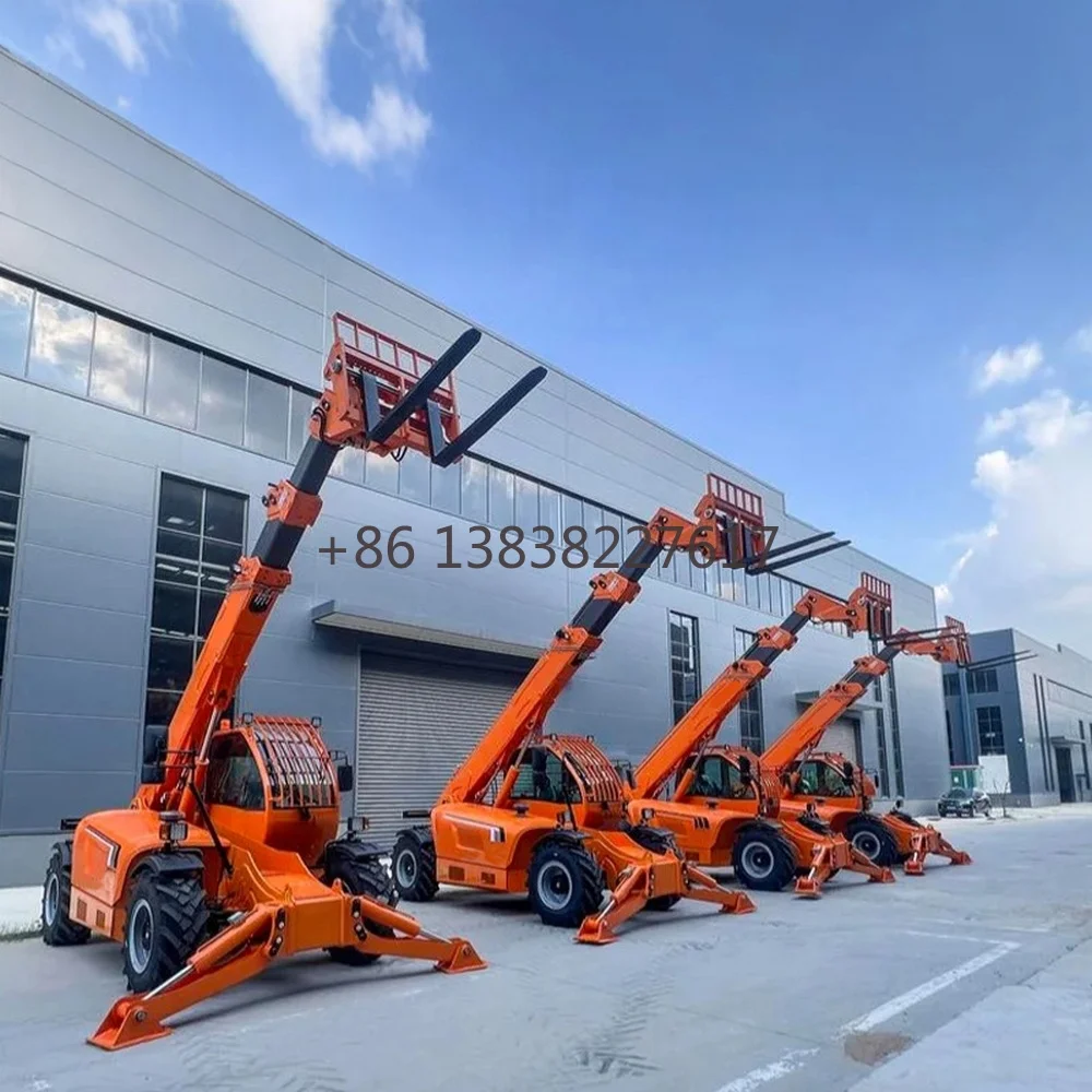 Rough Terrain Telehandler 4 Ton Multi-function Telescopic Handler With Optional Attachments