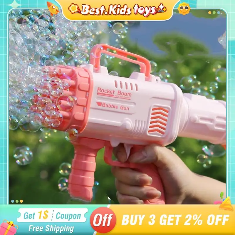 32 Löcher elektrische Bubble Gun Kinderspiel zeug automatische Bubble Maker Maschine mit Lichtern Mädchen Geschenk Sommer Outdoor Seifenblasen Gebläse