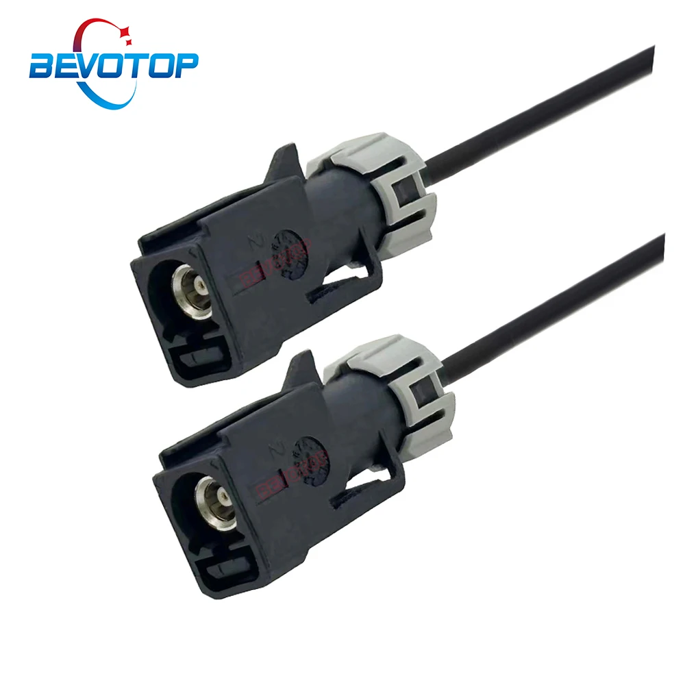 BEVOTOP New Waterproof Fakra A Female to Female Jack Connector with Fixing Position RG174 Cable 50 Ohm RF Coaxial Pigtail Jumper