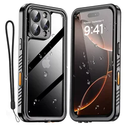 IP68 Waterproof Case For iPhone 17 16 15 14 13 12 11 Pro Max XR XS Plus Metal Aluminum Swimming Phone Luxury Underwater Cover
